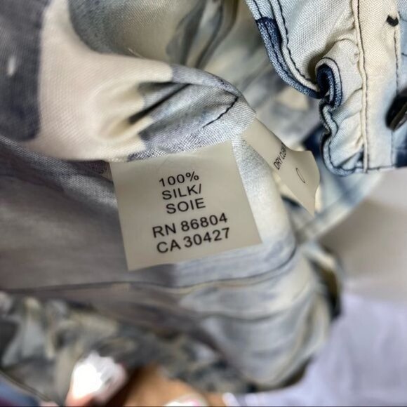 Magaschoni Collection Silk Floral Sleeveless Button Down Silk Dress Size s - Picture 10 of 10